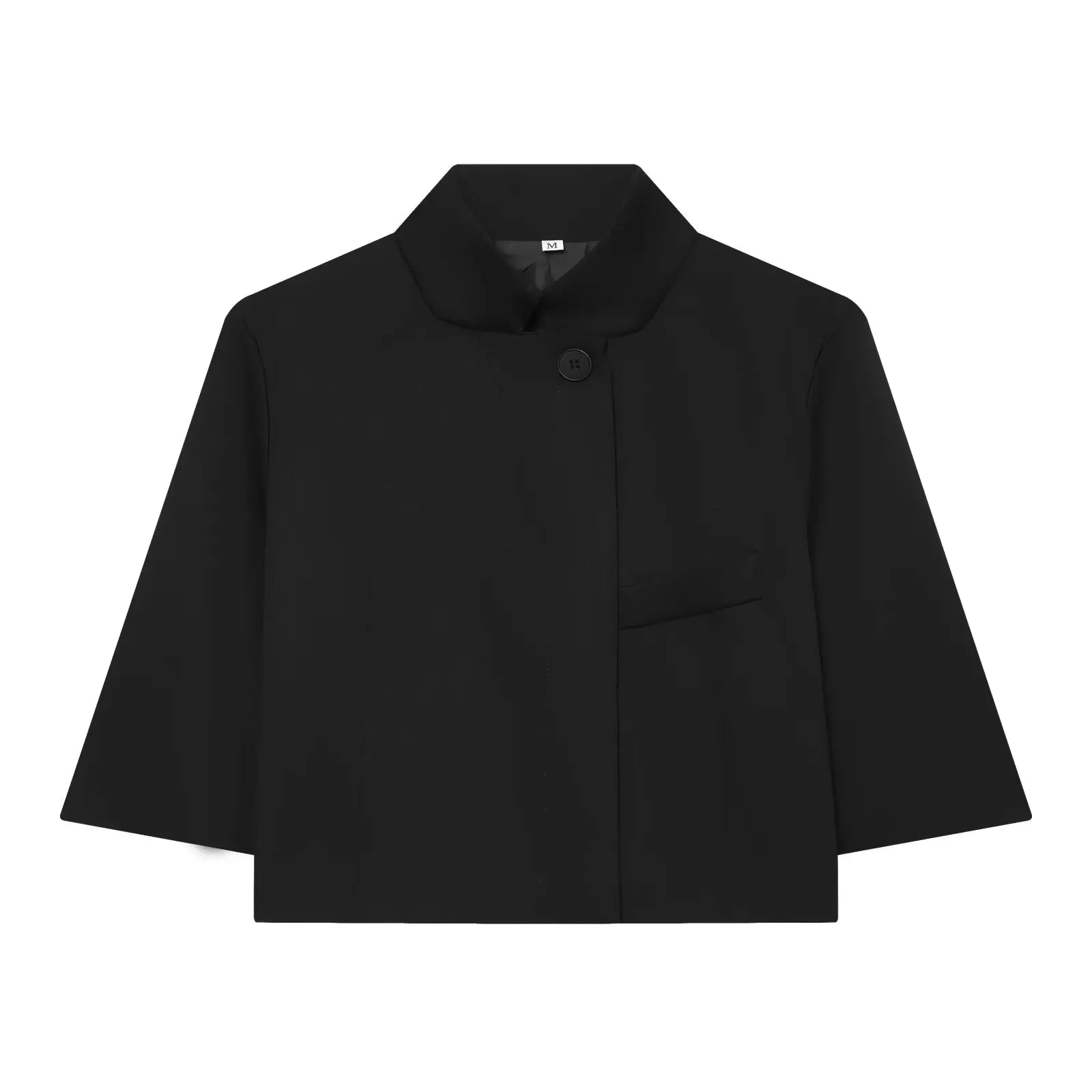Blazer Court Femme – Col Montant, Manches Courtes & Style Chic - Vestico