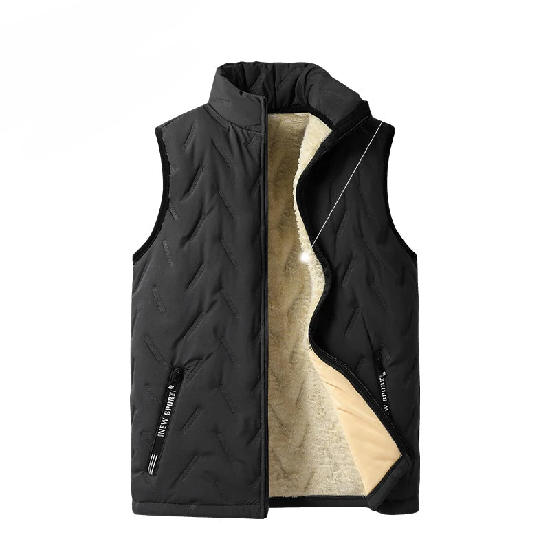 Gilet Homme Chaud Hiver TAUVSEDI – Veste Sans Manches Décontractée à Fermeture Éclair - Vestico