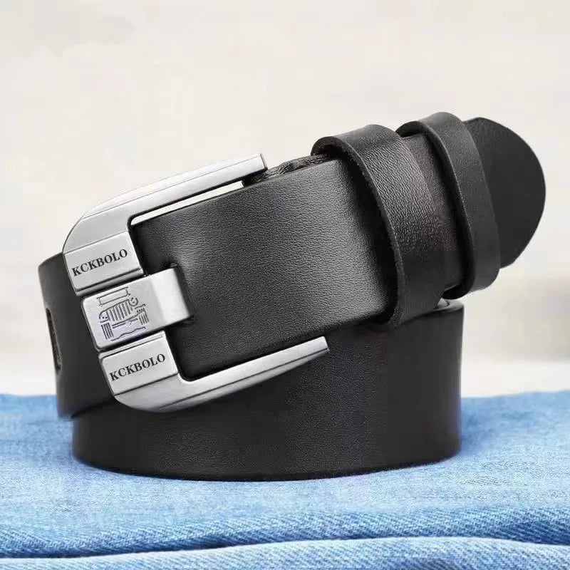 Ceinture Unisexe en Cuir – Boucle Élégante & Style Casual