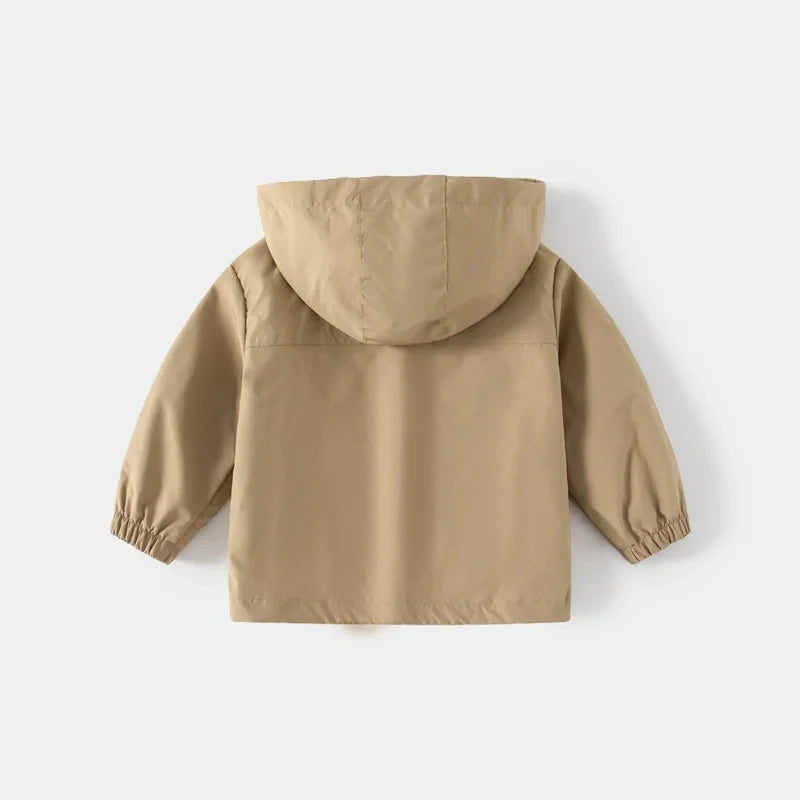 Kids Clothes Windbreaker Coats 2023 Spring Autumn New Boys Trench Jacket Children Windproof Hooded Outerwear 2-6 Years - Vestico