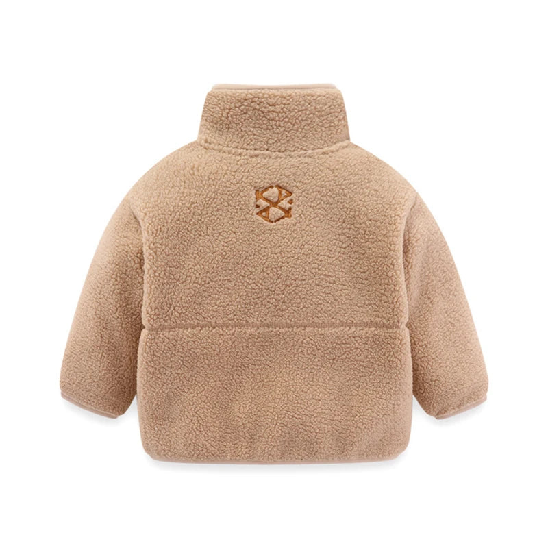 1 2 3 4 5 6 7 Years Boys Jacket Autumn Winter Warm Fleece Baby Coats New Fashion Zipper Children's Outerwear Plush Kids Clothes - Vestico