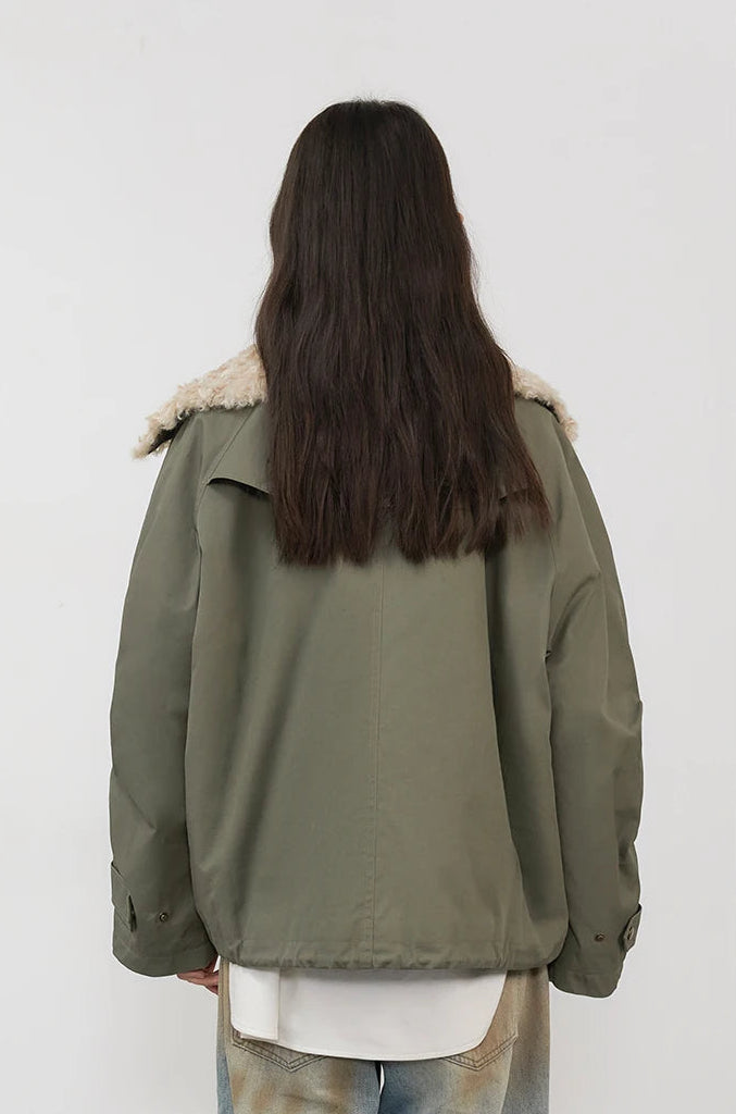 Veste moto femme en coton – manteau chaud style streetwear