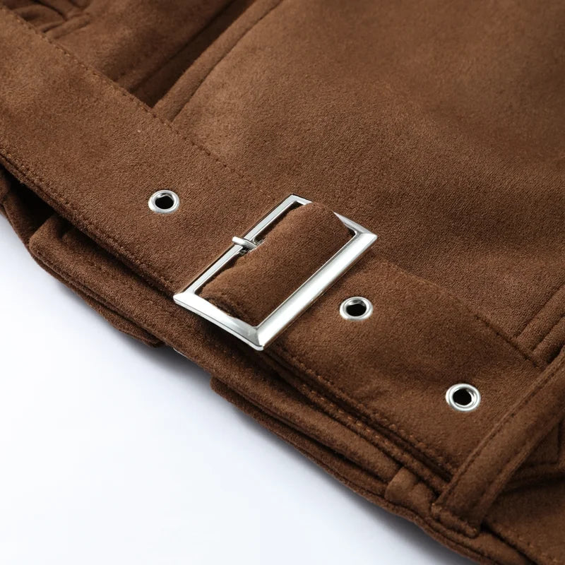 Veste Suédine Femme – Vintage Oversize - Vestico