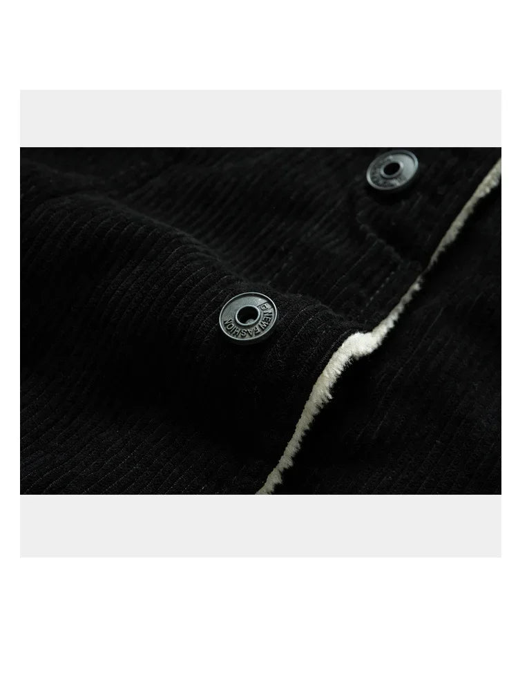 Veste Homme Hiver Velours Côtelé Chaude – Coupe Slim et Doublure Polaire - Vestico