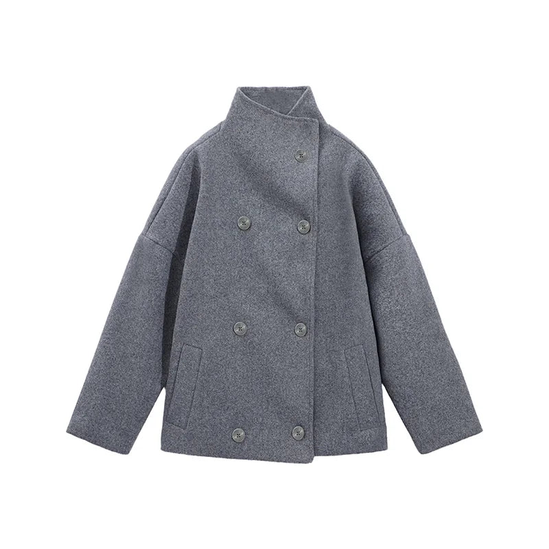 Manteau Femme Oversize en Laine Mélangée – Élégance Automne/Hiver - Vestico