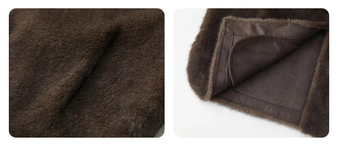 Veste femme ample à col V – manteau chaud style casual automne hiver