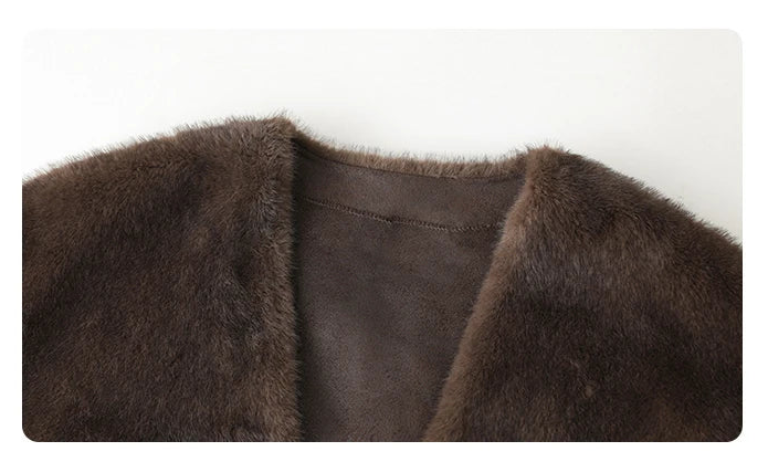 Veste femme ample à col V – manteau chaud style casual automne hiver