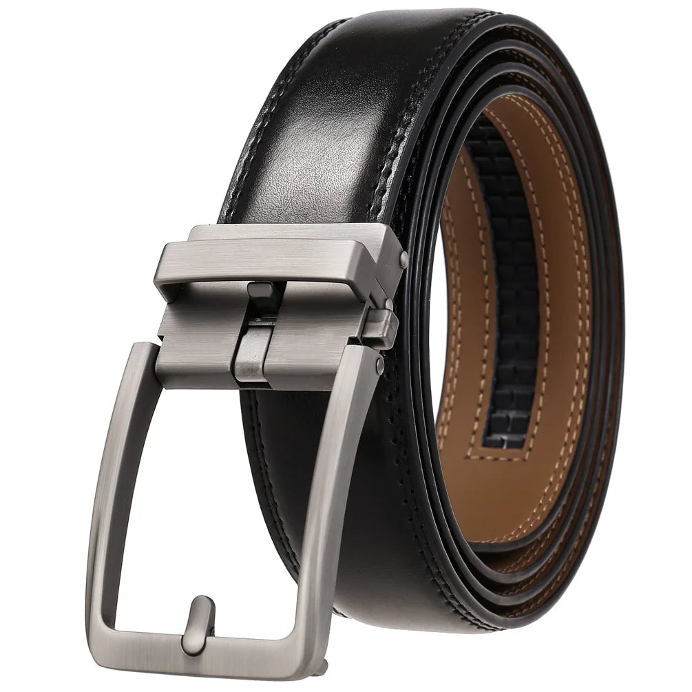 Ceinture Homme en Cuir Véritable – Boucle Automatique & Style Élégant