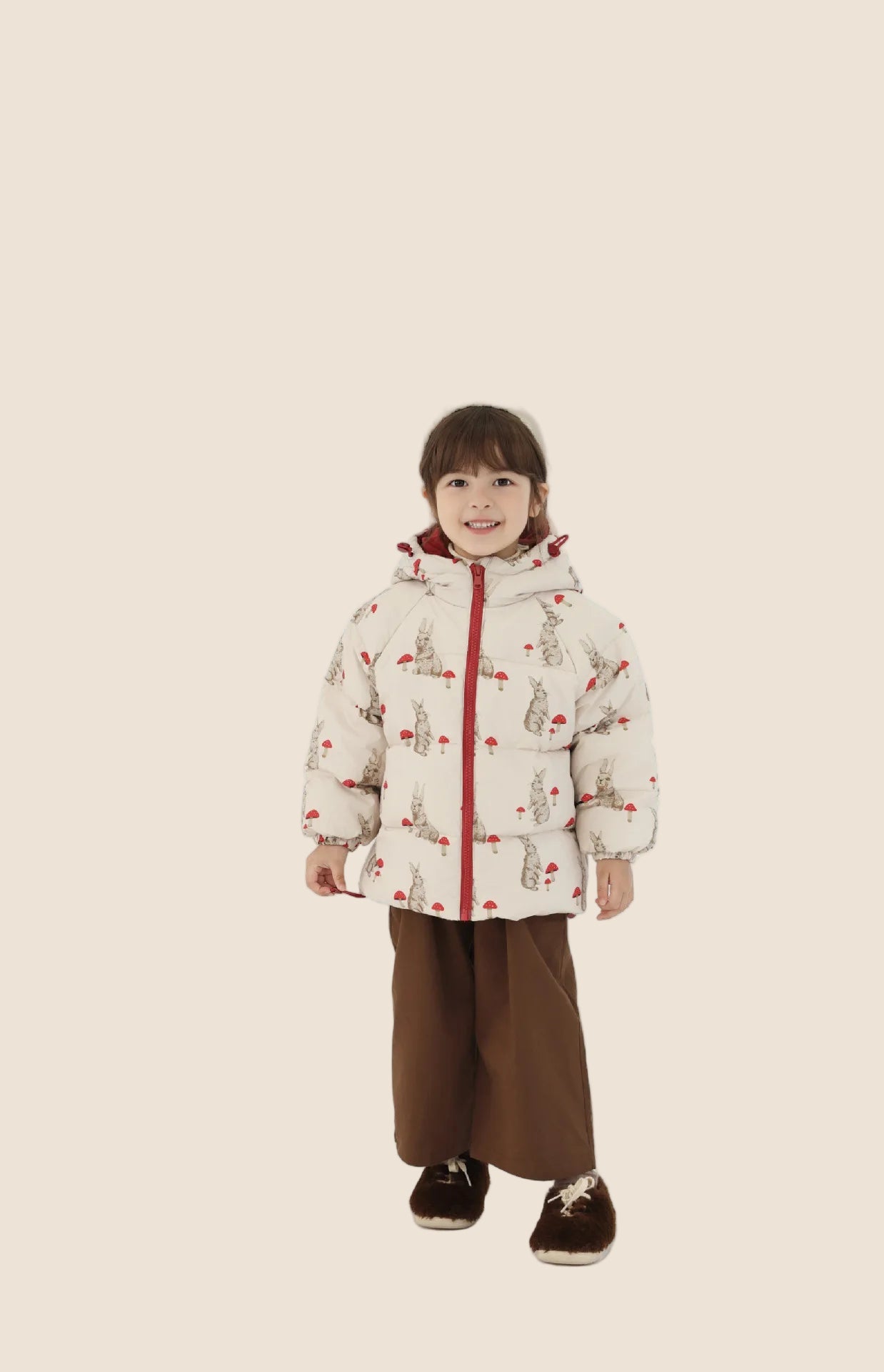 Doudoune Hiver Enfant – Motifs Lapin & Éléphant, Chaude et Coupe-Vent (18M à 7 Ans) - Vestico