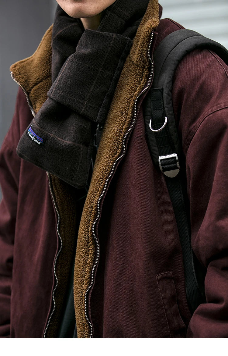 Veste Polaire Japonaise Vintage Homme – Épaisse et Chaude, Style Coréen Streetwear Décontracté - Vestico