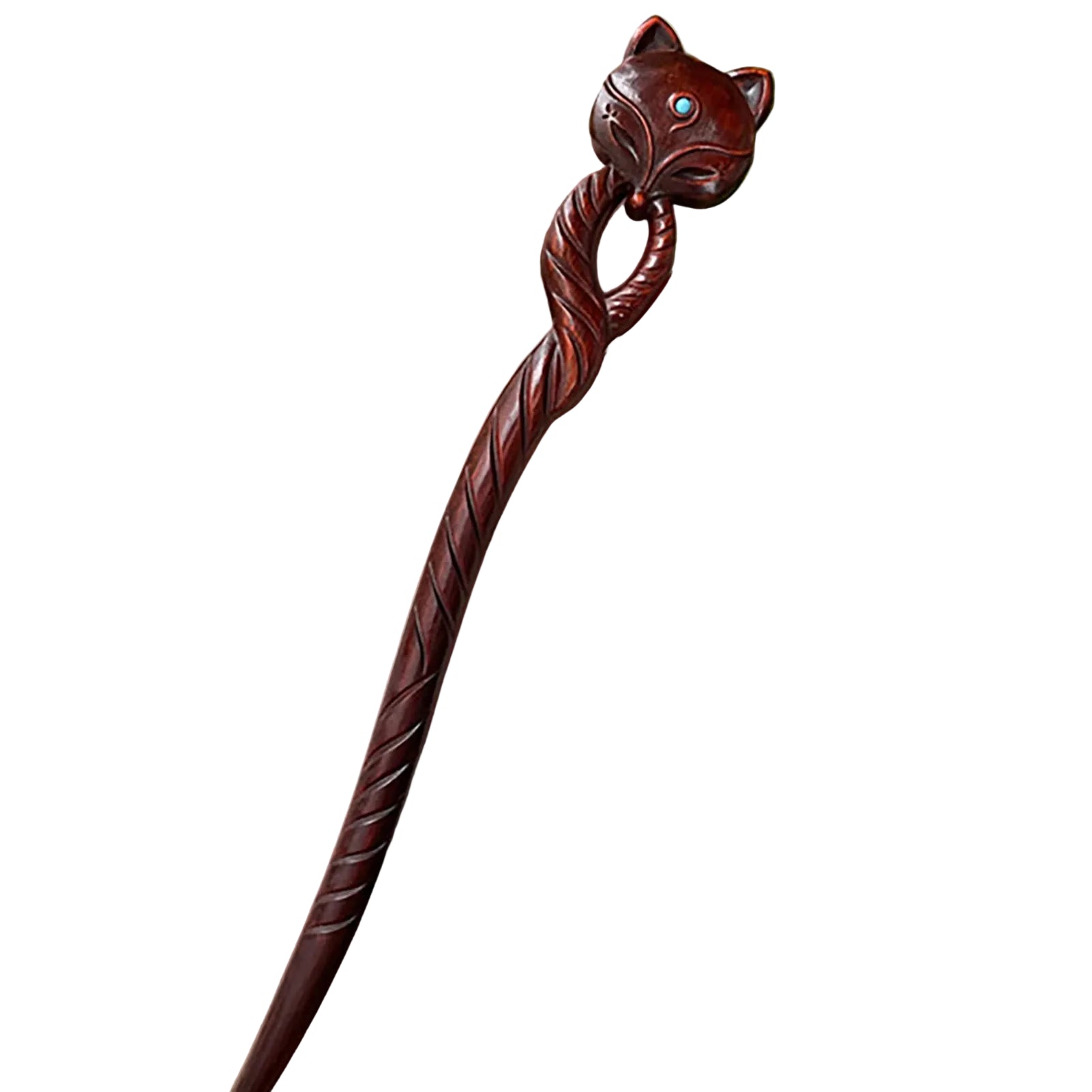 Pic à Cheveux en Bois Sculpté – Style Chinois, Fait Main & Élégant