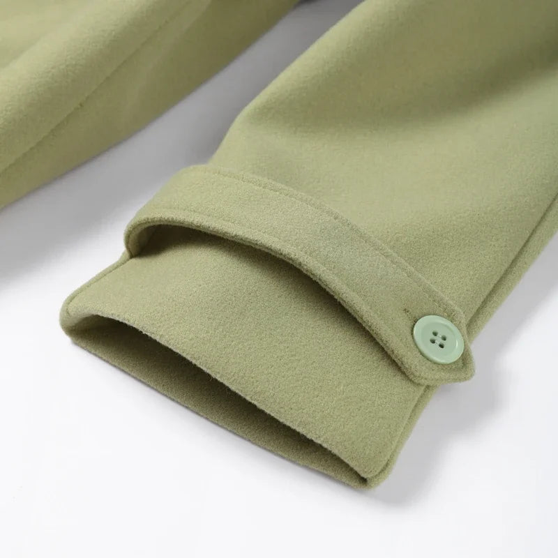 Manteau Long Élégant à Ceinture – Double Boutonnage Gris pour l’Automne/Hiver - Vestico