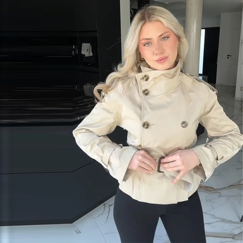 Manteau Ceinturé Chic Femme - Vestico