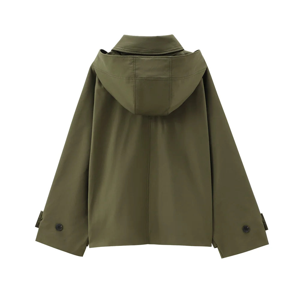 Veste Courte à Capuche Femme – Coupe Moderne & Style Casual