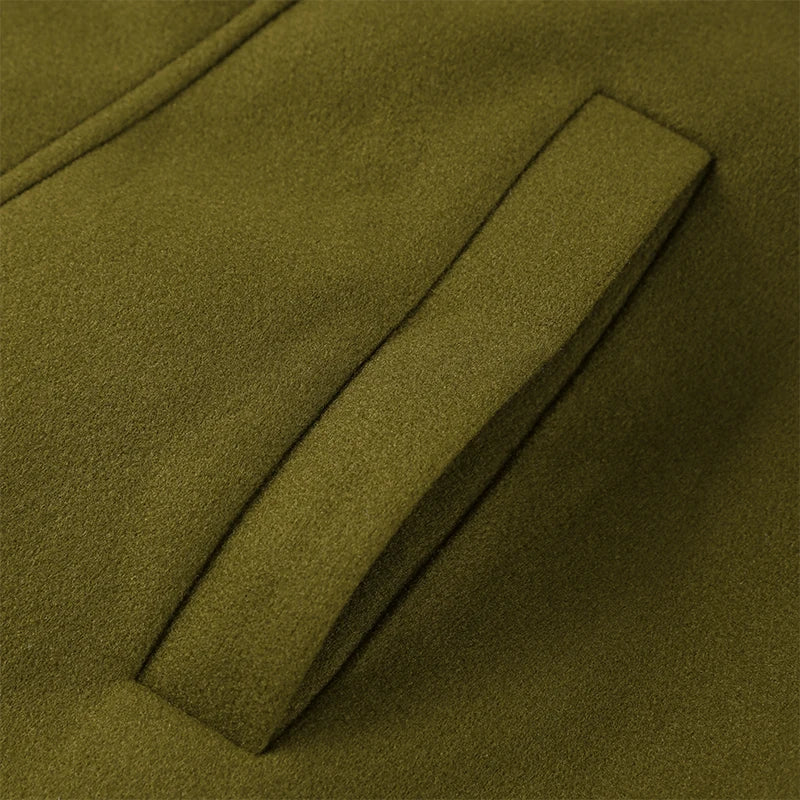 Manteau Urbain Ceinturé à Capuche – Laine Mélangée & Boutonnage Élégant - Vestico