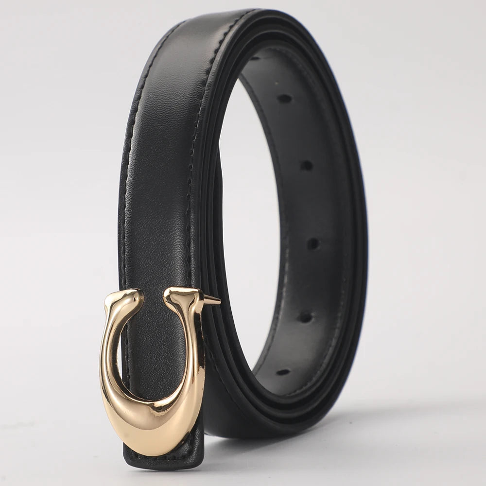 Ceinture Femme en PU – Boucle C Élégante & Style Casual