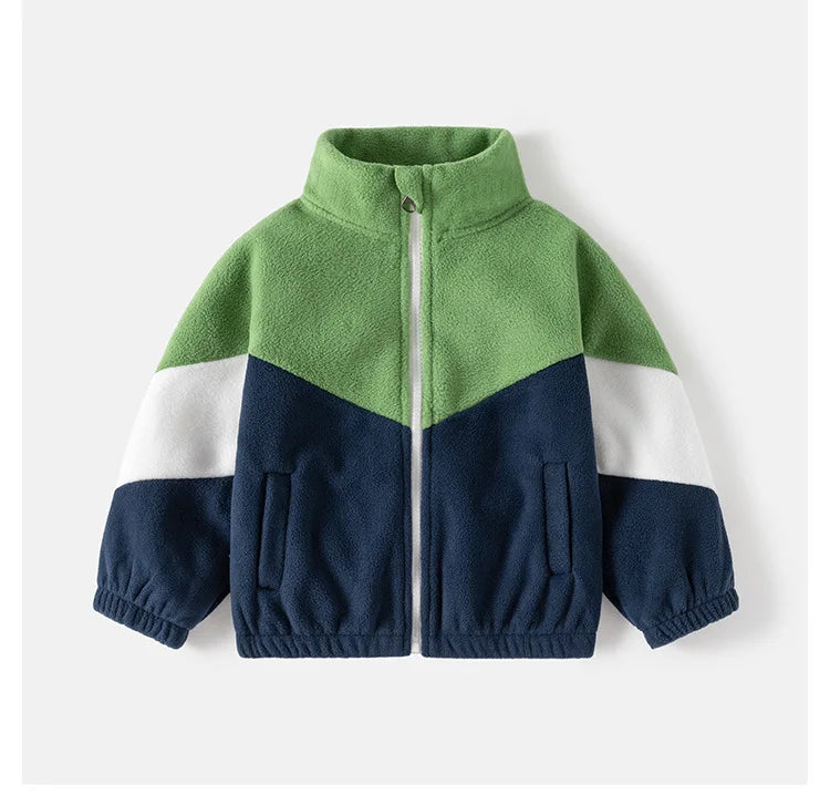 Veste Chaude Garçon à Capuche – Bicolore et Doublée Polaire (7 à 12 ans) - Vestico