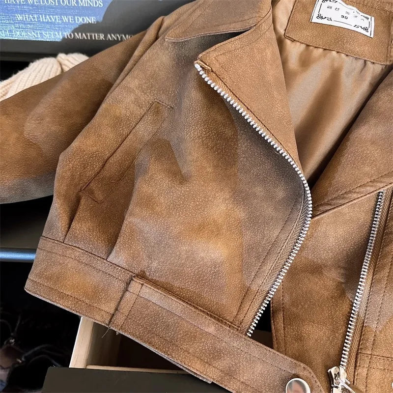 Veste Simili-Cuir Fille, Élégance Printanière & Résistante (2 à 8 ans) - Vestico