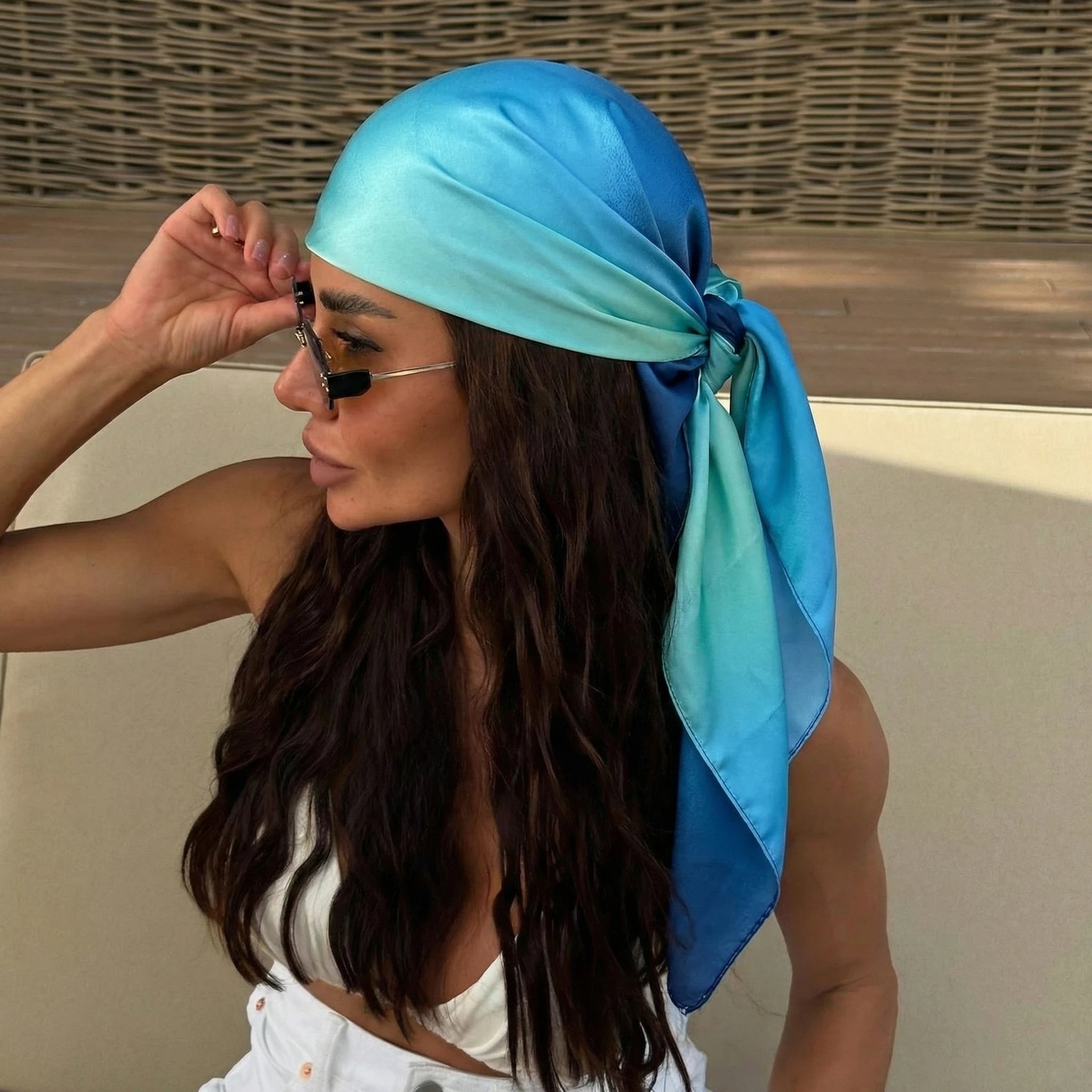 2026 Dot Print Square Scarf For Women Silk Shawl Neckerchief Female Hair Bands Head Wraps Headband Foulard Satin Hijab Bandana - Vestico