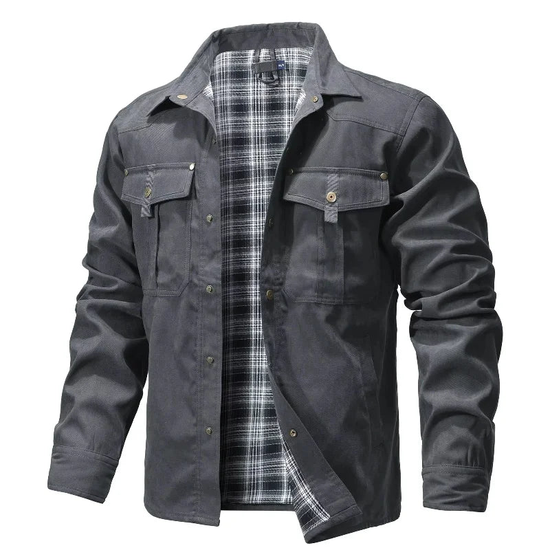 Veste Chemise Homme Printemps – Style Cowboy Décontracté à Boutons Pression - Vestico