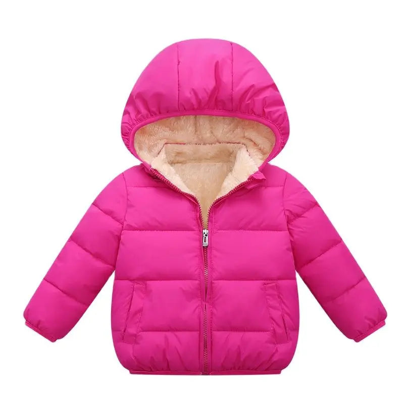 Baby Children Coats Winter Thick Jackets For Boys Warm Plush Thicken Outerwear For Girls Fur Hooded Jacket Kids Clothes Snowsuit - Vestico