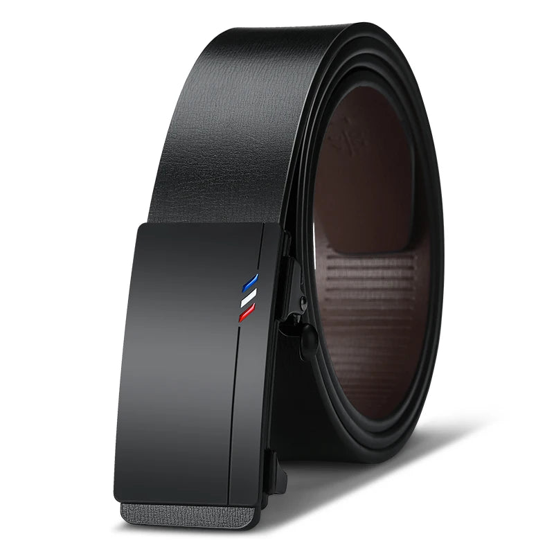 Ceinture Homme en Cuir Véritable – Boucle Automatique & Style Élégant