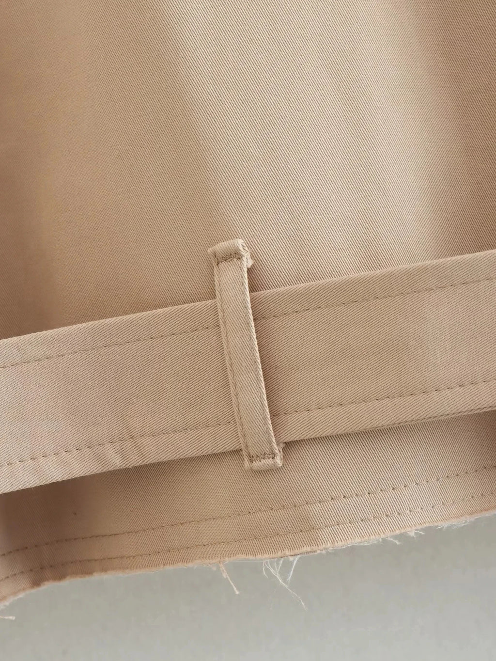 Trench Court Ceinturé Femme 2024 – Vintage Streetwear, Double Boutonnage, Manches Longues - Vestico