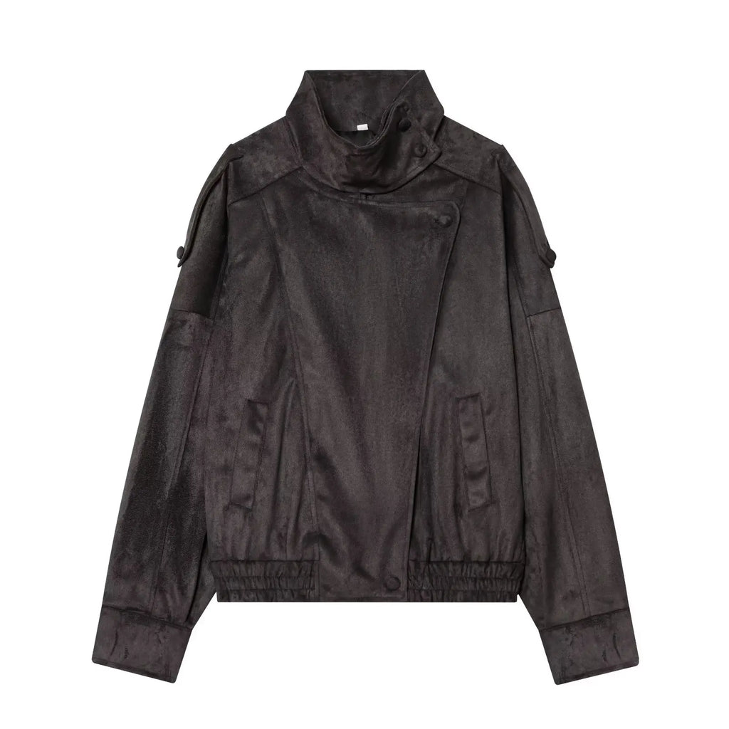Veste en Similicuir Femme – Noir, Coupe Moto & Style Tendance