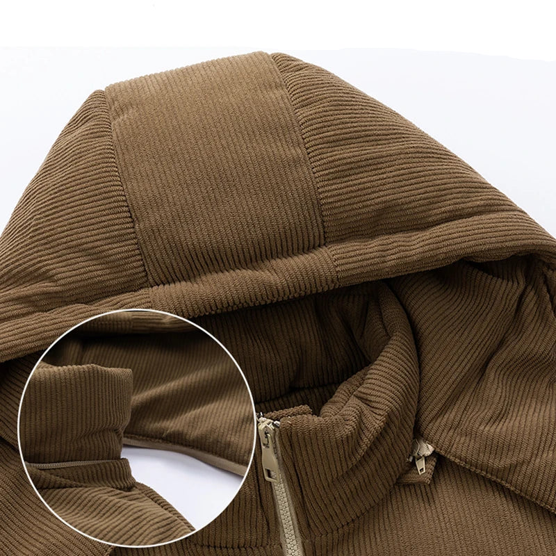 Veste Homme à Capuche Amovible – Coupe-Vent Chaude Automne/Hiver - Vestico