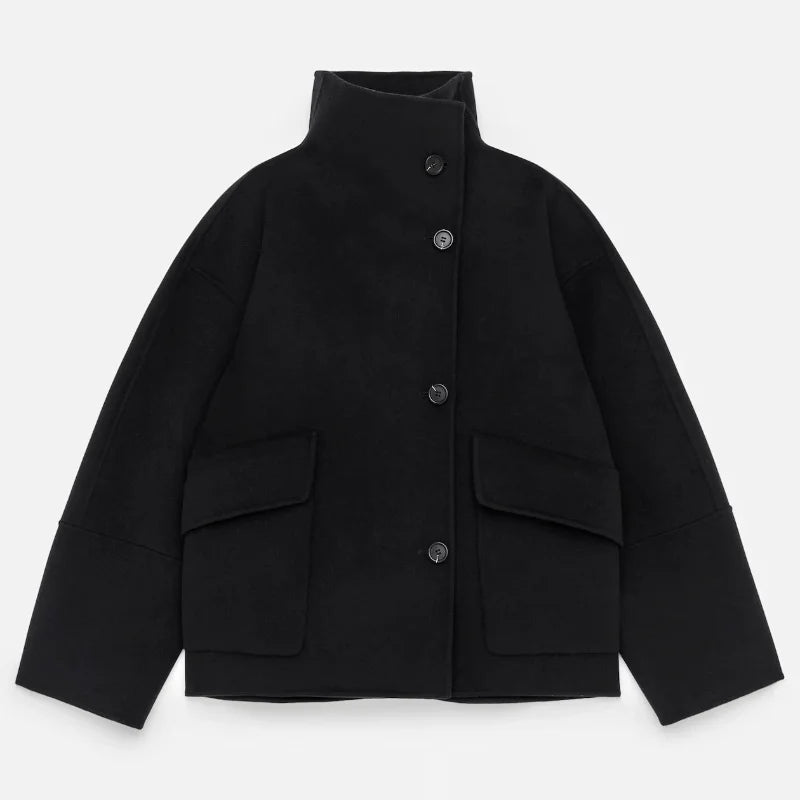 Manteau Femme Oversize en Laine Mélangée – Élégance Automne/Hiver - Vestico
