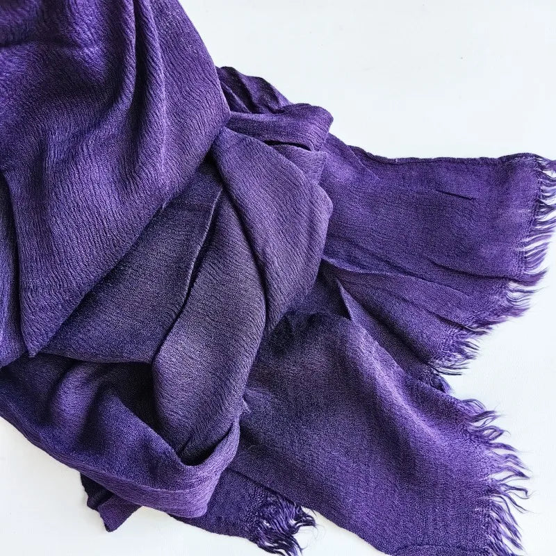 61 Colors Soft Cotton Viscose Scarf Rayon Material Muslim Hijab Mid Eastern Plain Solid Color Headscarf With Tassel - Vestico