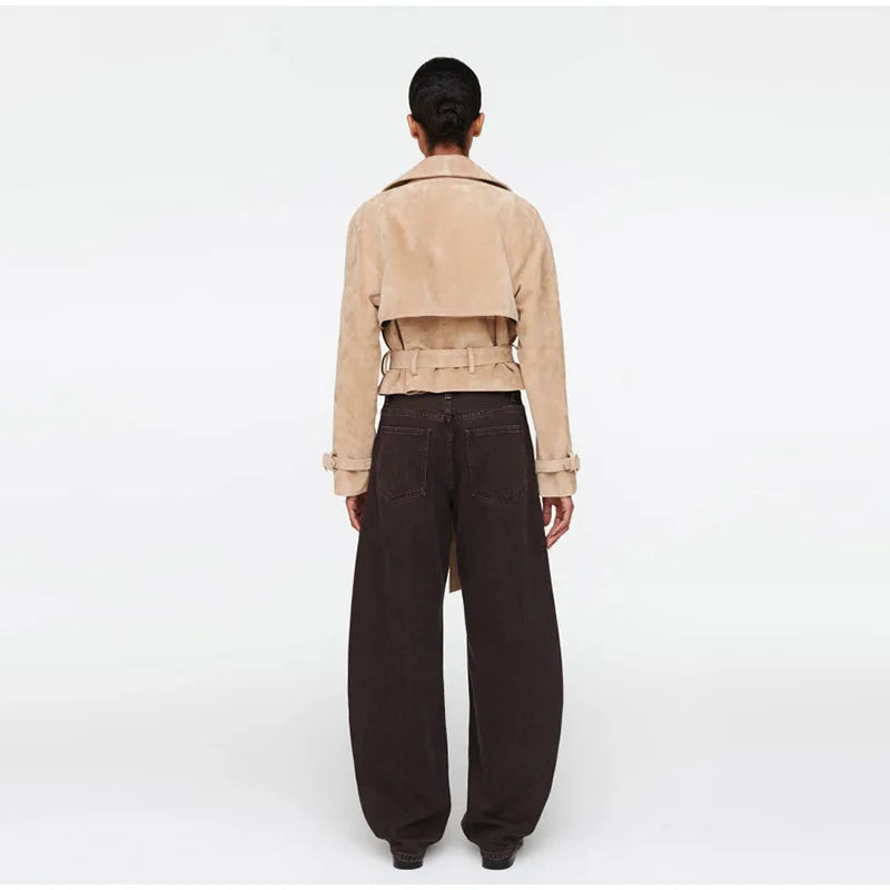 Manteau Femme Col Montant Double-Breasted - Vestico