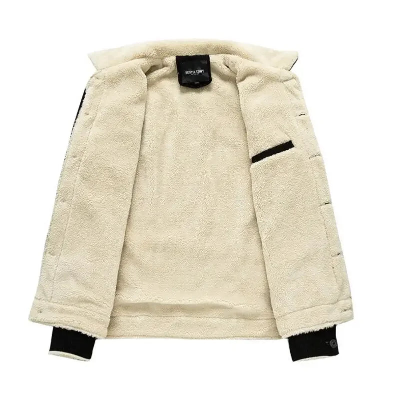 Veste Homme Hiver Velours Côtelé Chaude – Coupe Slim et Doublure Polaire - Vestico