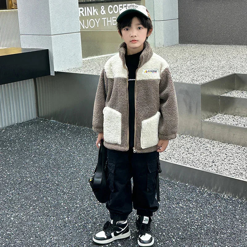 Veste Enfant Doublée Laine d’Agneau – Douceur & Chaleur d’Hiver (3 à 12 Ans) - Vestico