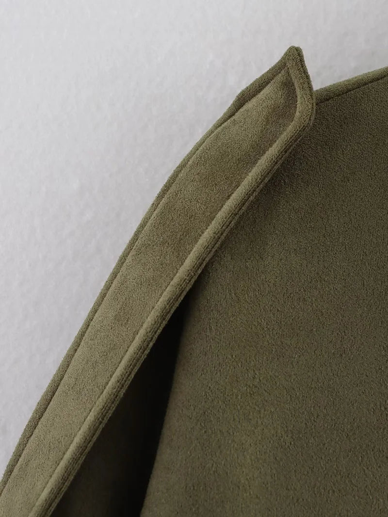 Bomber Femme Vintage – Veste Chic à Col Revers et Manches Longues - Vestico