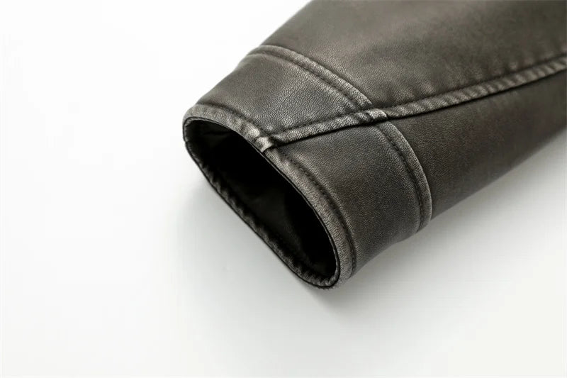 Veste Courte Femme – Simili cuir Vintage avec Ceinture - Vestico