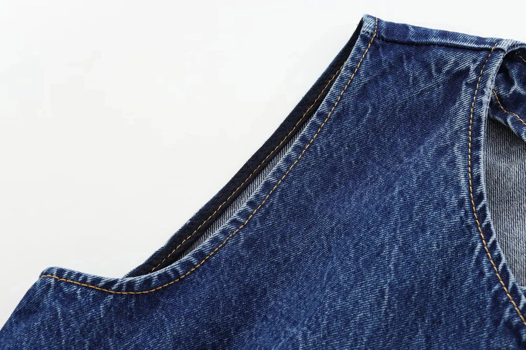 Gilet Femme en Jean – Sans Manches, Style Streetwear 2025 - Vestico