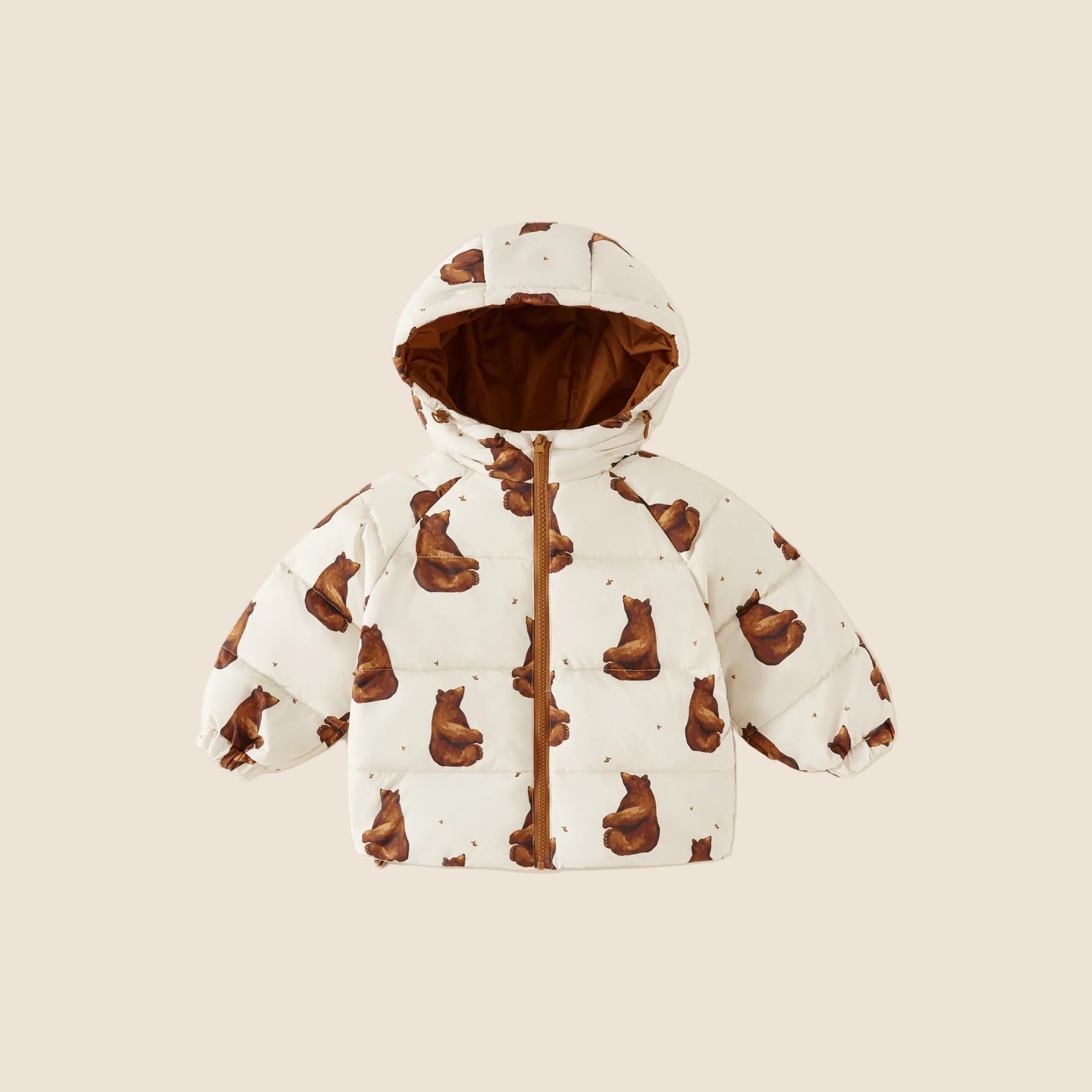 Doudoune Hiver Enfant – Motifs Lapin & Éléphant, Chaude et Coupe-Vent (18M à 7 Ans) - Vestico