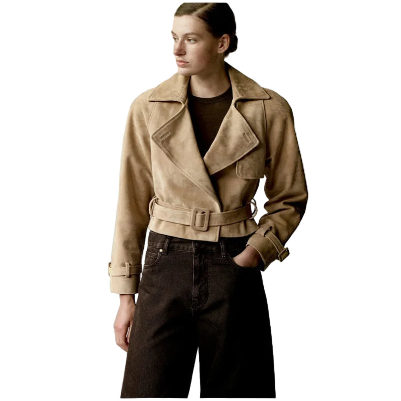 Manteau Femme Col Montant Double-Breasted - Vestico