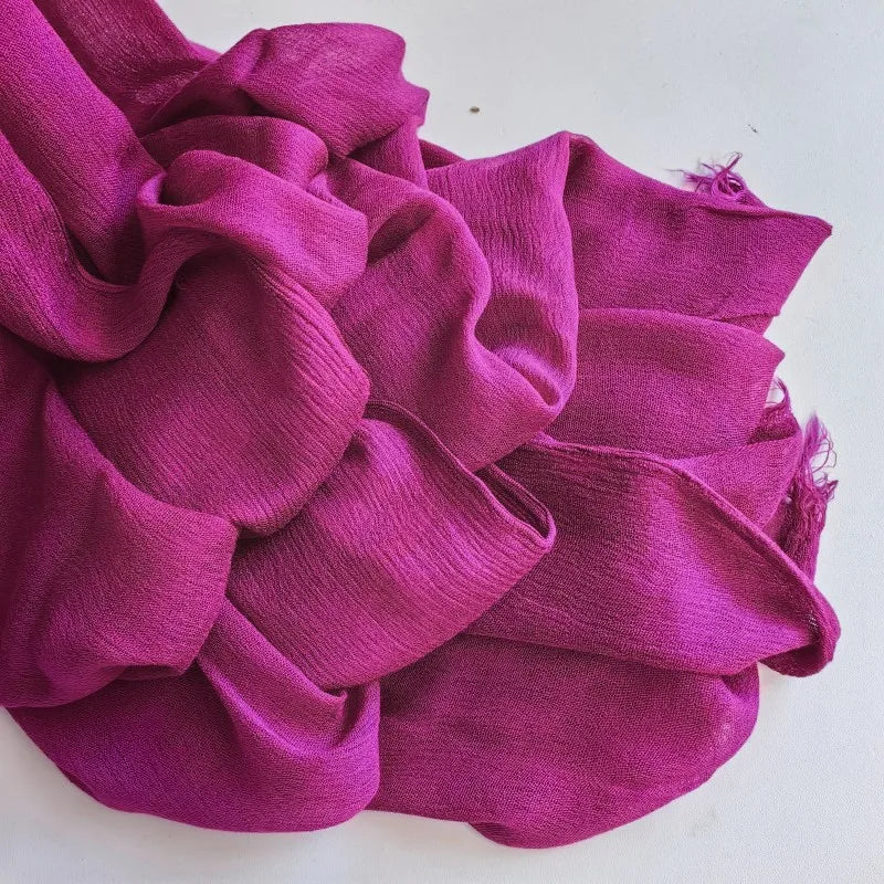 61 Colors Soft Cotton Viscose Scarf Rayon Material Muslim Hijab Mid Eastern Plain Solid Color Headscarf With Tassel - Vestico