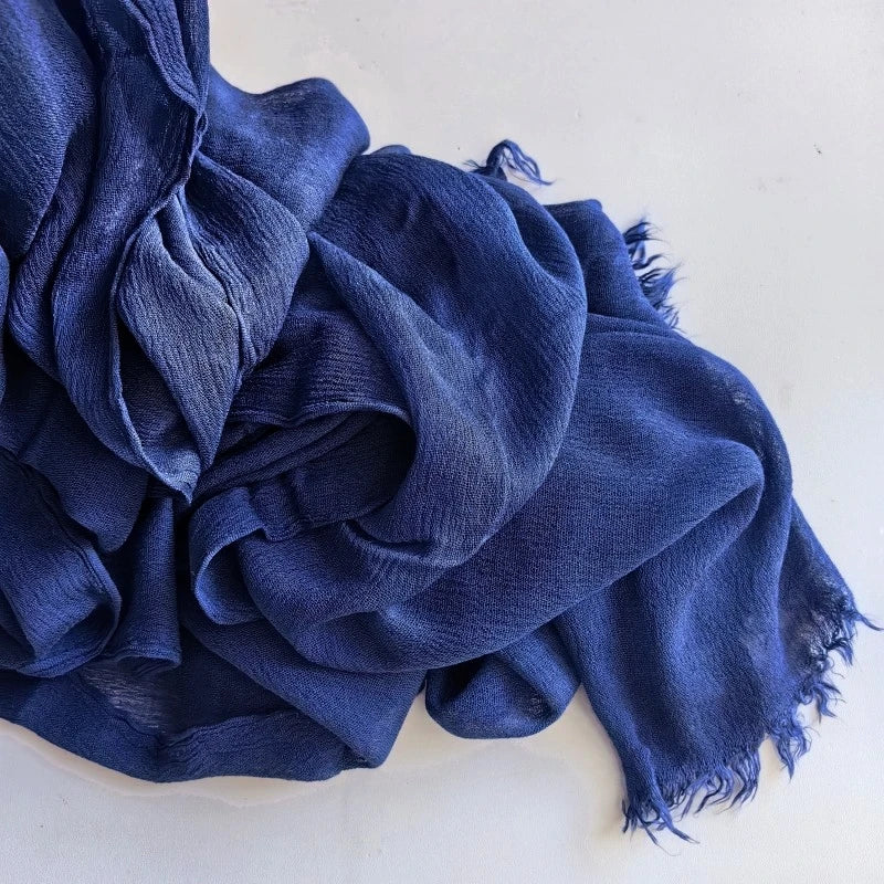 61 Colors Soft Cotton Viscose Scarf Rayon Material Muslim Hijab Mid Eastern Plain Solid Color Headscarf With Tassel - Vestico