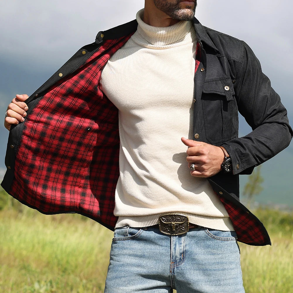 Veste Chemise Homme Printemps – Style Cowboy Décontracté à Boutons Pression - Vestico