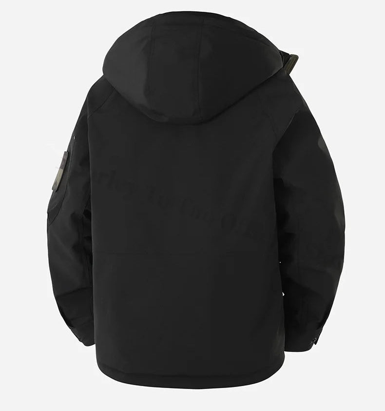 Doudoune Homme 90 % Duvet de Canard Blanc – Manteau Chaud à Capuche, Hiver 2025