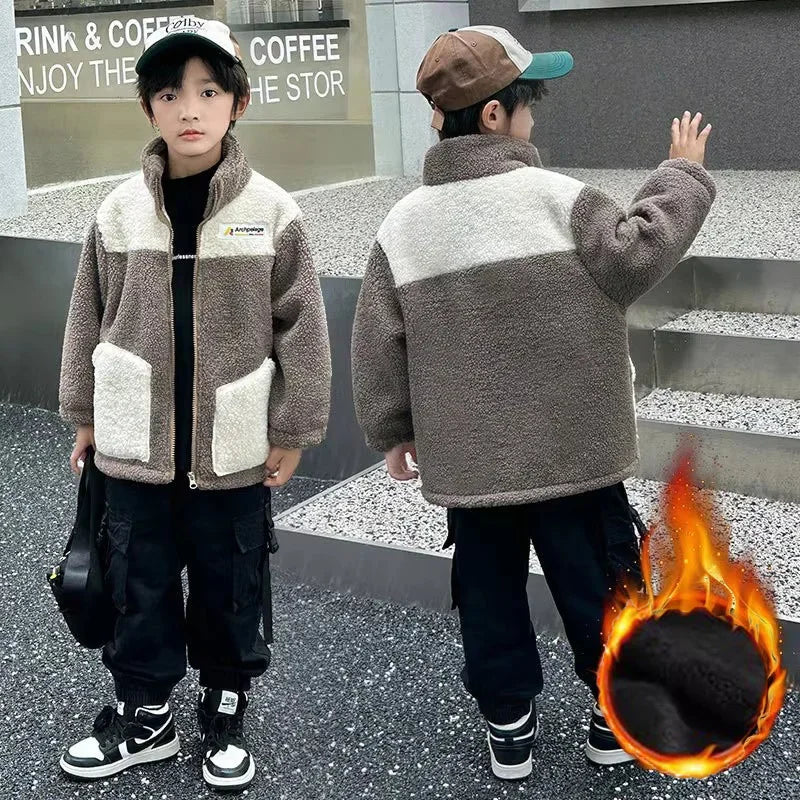 Veste Enfant Doublée Laine d’Agneau – Douceur & Chaleur d’Hiver (3 à 12 Ans) - Vestico