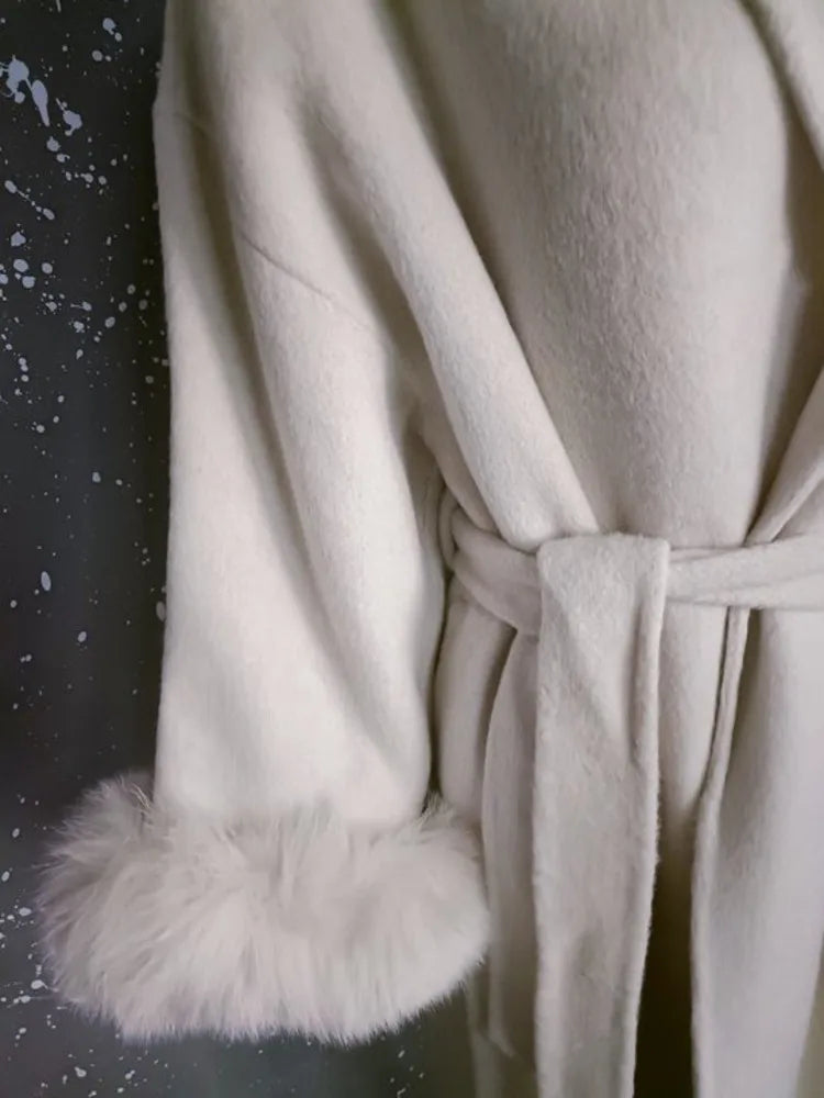 Manteau Femme OL – Patchwork Fourrure & Laine - Vestico