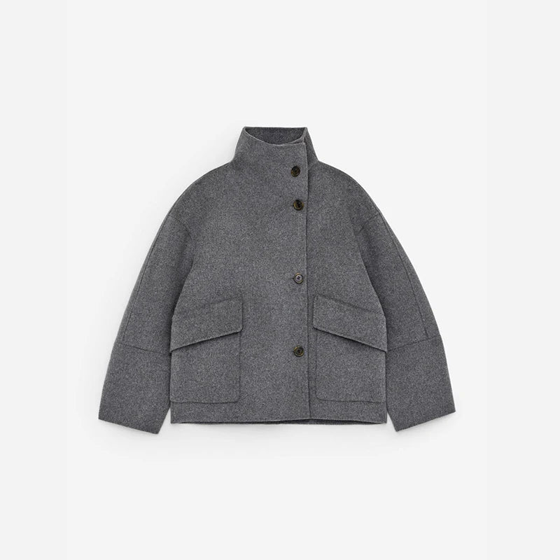 Manteau Femme Oversize en Laine Mélangée – Élégance Automne/Hiver - Vestico