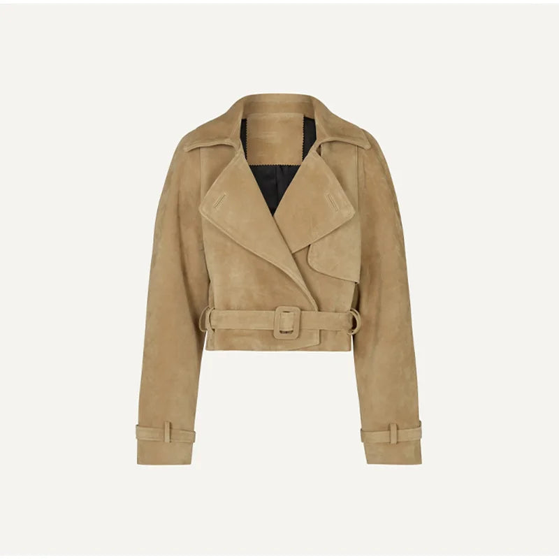 Manteau Femme Col Montant Double-Breasted - Vestico