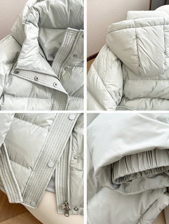 Manteau Matelassé Femme Hiver – Coupe Ample Zippée avec Ceinture