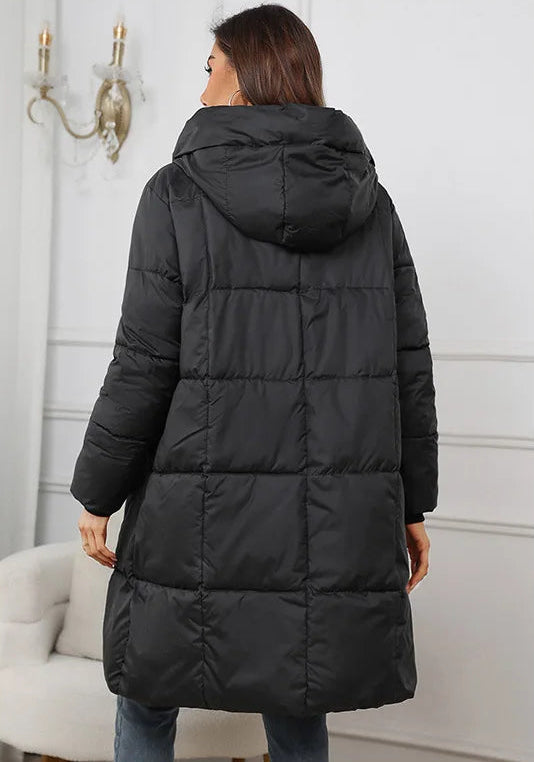 Doudoune Longue Femme Épaisse à Capuche – Manteau Chaud Automne Hiver 2024