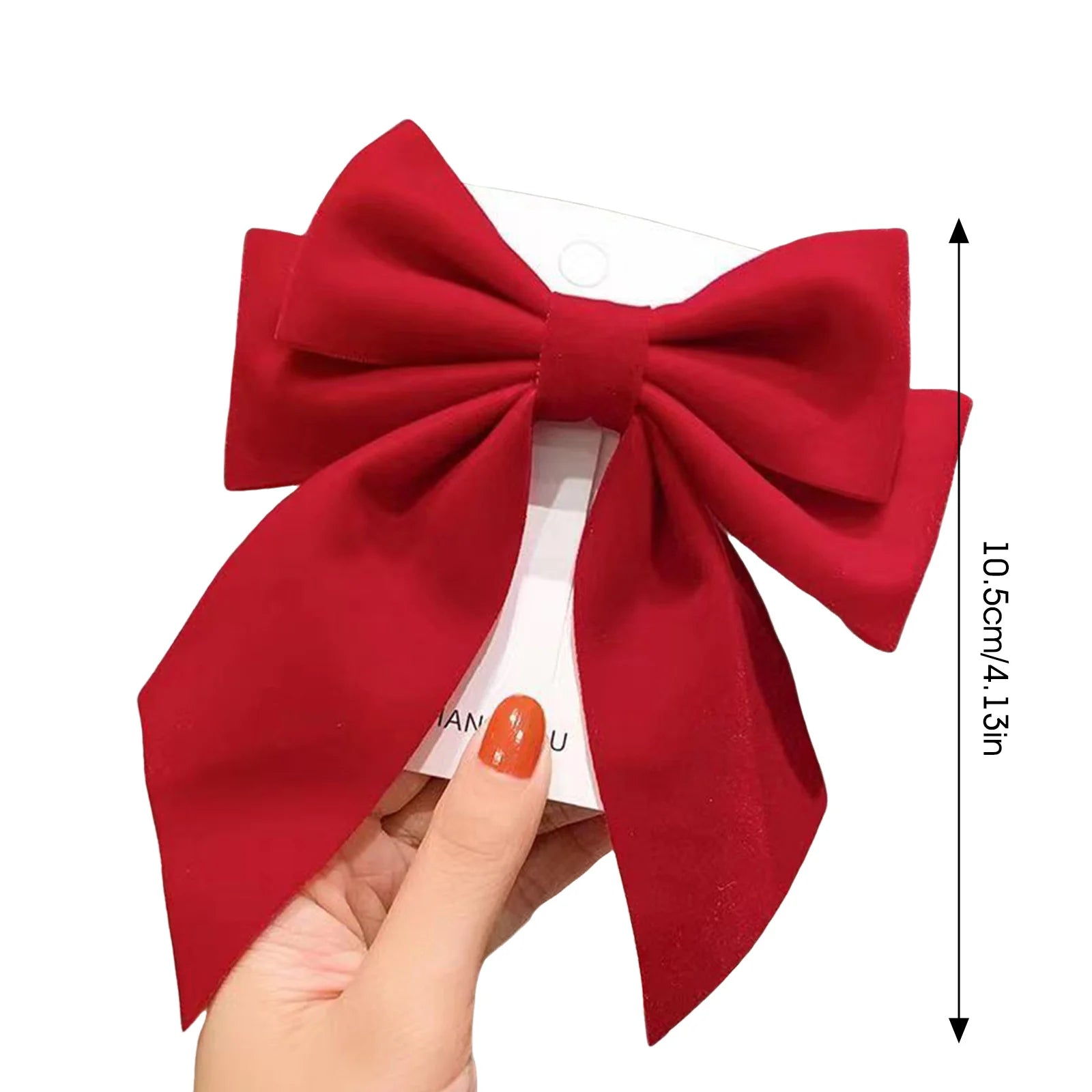 Barrette Femme avec Nœud Rouge – Élégante & Festive